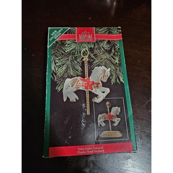 1992 Hallmark Keepsake Christmas Ornament Tobin Fraley Carousel NEW NOS - Picture 1 of 2
